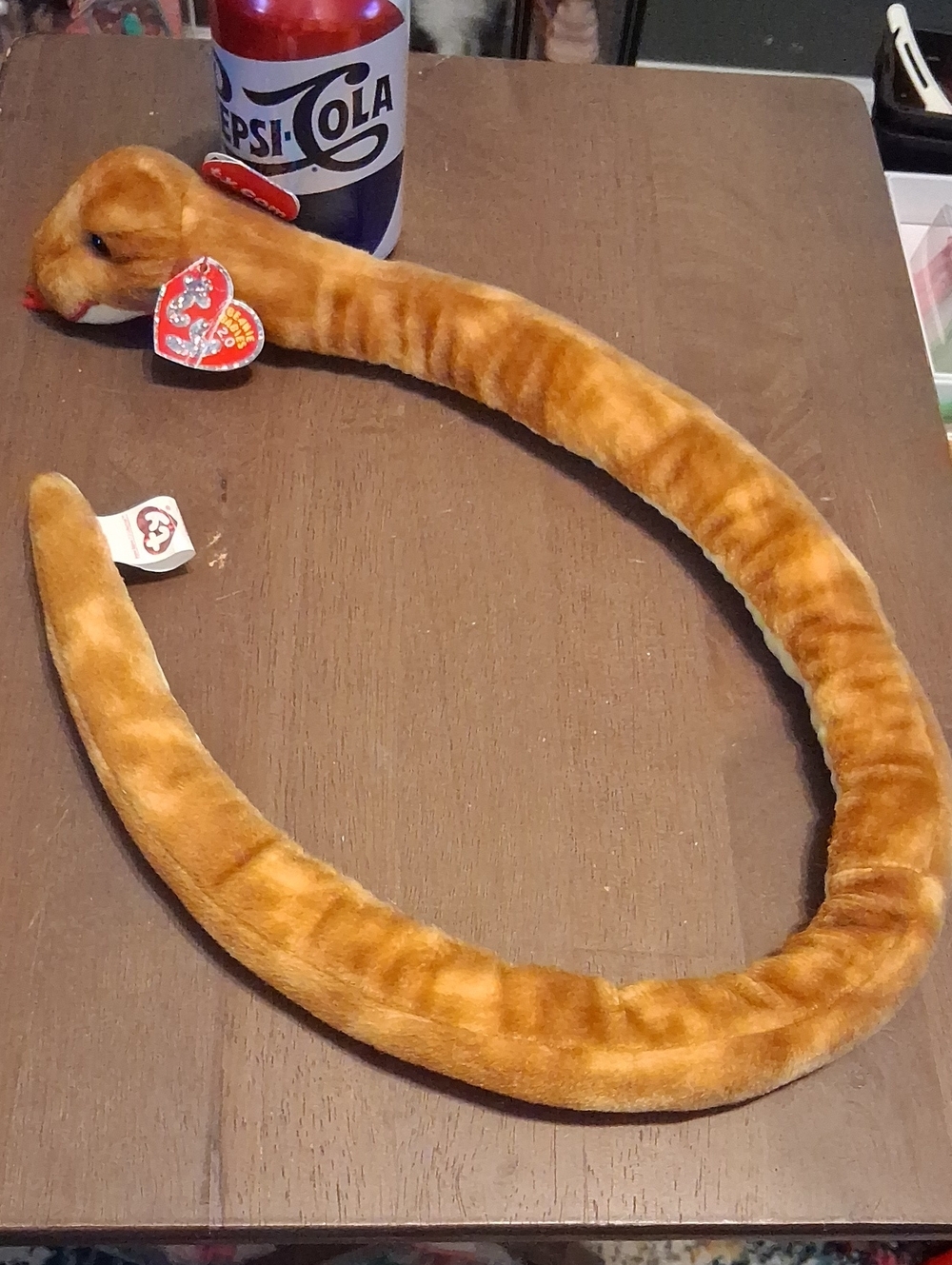 TY Plush Snake  Neck Plush Toy - Brown